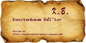 Kesztenbaum Bátor névjegykártya